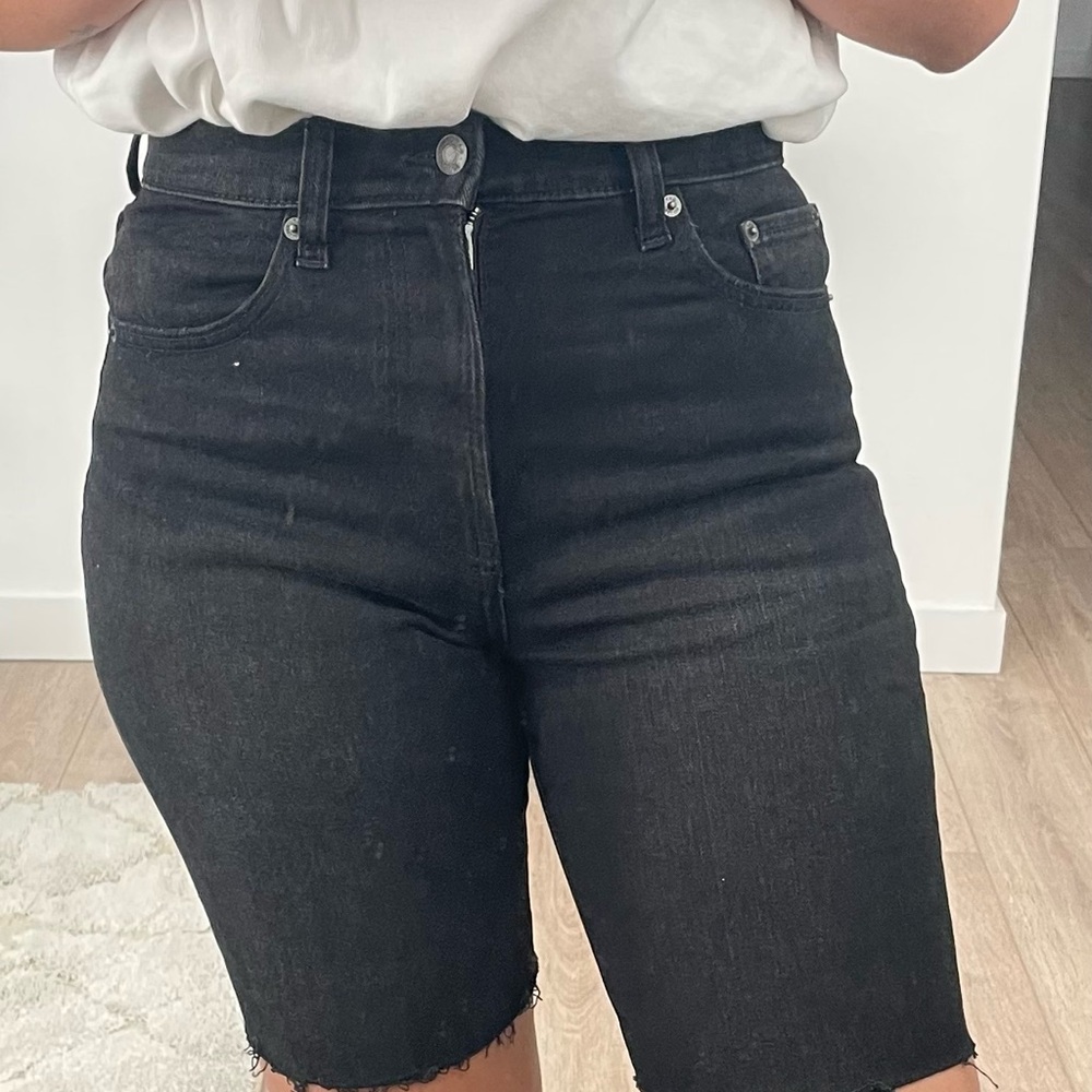 GAP Black High-Rise Bermuda Shorts